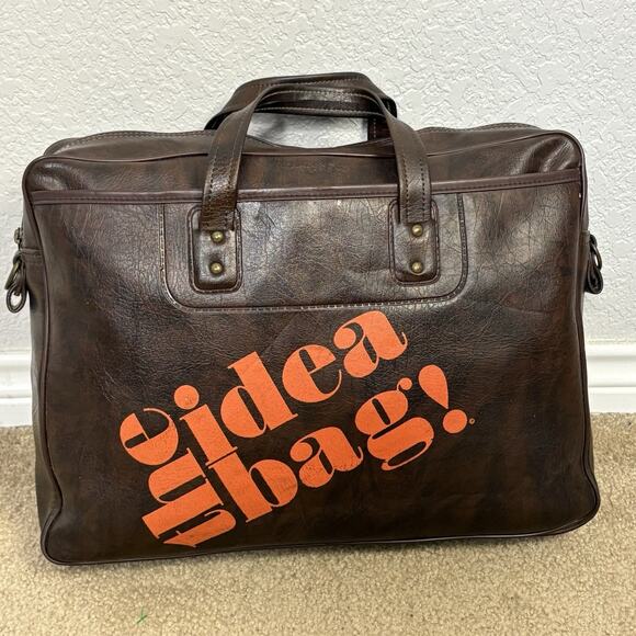 Vintage 70s 80s Air-Tex The Idea Bag Faux Leather Travel Flight Bag Carry On - Picture 3 of 7